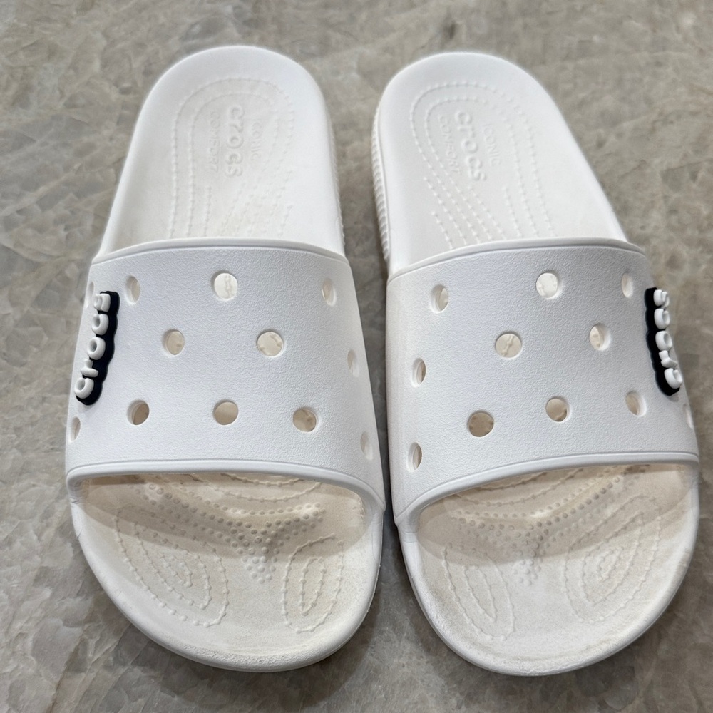 CROCS Men/Women White Slide Sandals